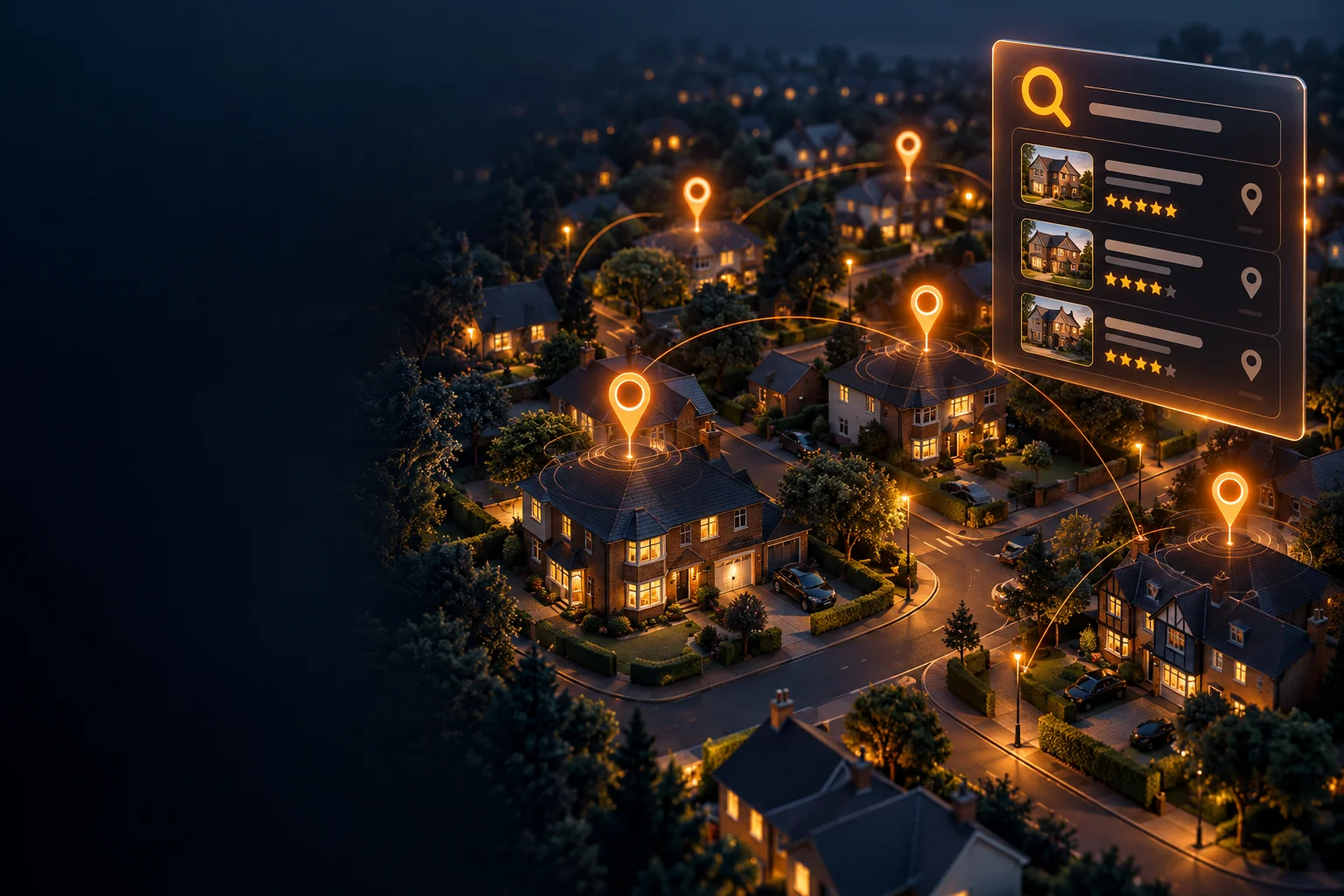 Illustration of a neighbourhood connected by local search signals